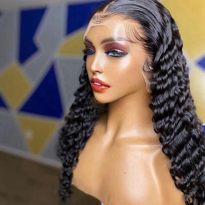 China Cheap Transparent Lace Front Wig For Black Women Wave Full Lace Human Hair Wigs Hd 360 Full Lace Wig Deep Frontal Peruvian Virgin Hair for sale