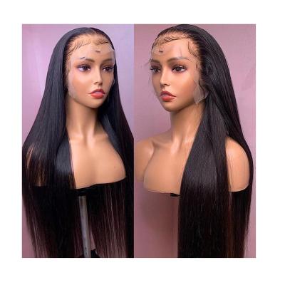 China Glueless Cheap Brazilian Straight 13X6 Lace Front Wigs With Baby Hair Human Hair Lace Front Pre Plucked HD Lace Front Wigs For Black Women for sale