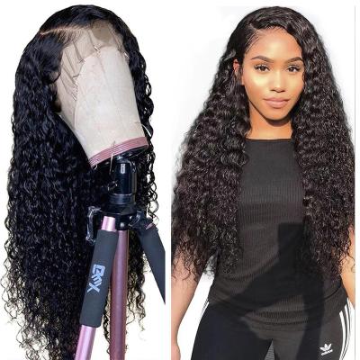 China Hd Raw Virgin Indian Water Wave Hair Full Lace Front Wig Glueless Cheap Transparent Swiss Lace Front Wig For Black Women for sale