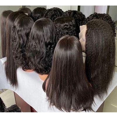 China Lace Front Wig Cheap Hd Transparent Glueless Virgin Yaki Brazilian Straight Curly Human Hair Extension Full Lace Front Wig for sale