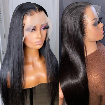 China Transparent Silky Straight 360 Full Lace Frontal Wigs With Baby Hair Raw Virgin Indian Hair HD Lace Front Wigs Colored Women Human Hair For for sale