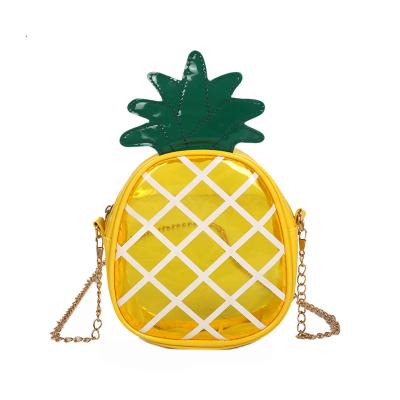 Cina High Quality Fashion Cartoon Pineapple PVC Cross - Body Bag Girls Mini Messenger Bag Handbags in vendita