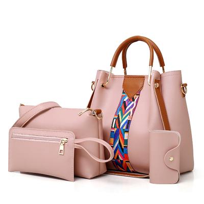 China Cheap high quality fashion price Lady Handbag Set Women bag sets bolsos de mujer bolsas femininas pu handbags 4 in 1 for sale