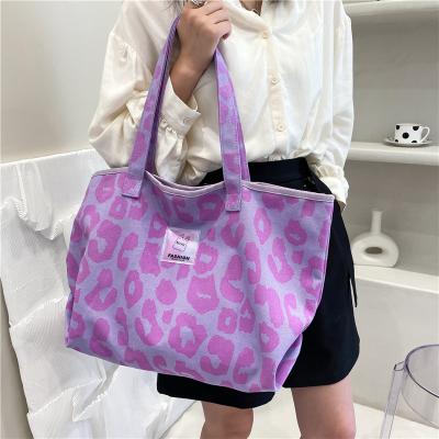 China High Quality/Chain Canvas Bag Leopard Tote Bag Fashion Leisure Large Capacity Shoulder Shopping Bag 2022 Stainless Steel New zu verkaufen