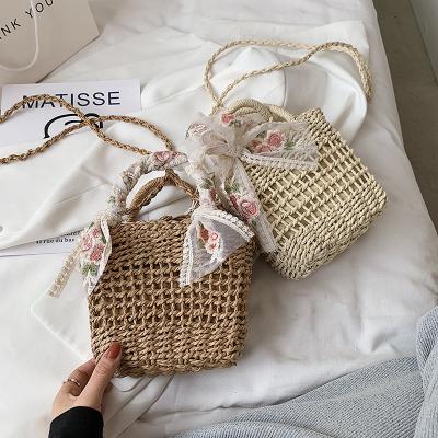 China High Quality 2021 Fashion Tote Bags Travel Beach Mini Woven Eco Friendly Fashionable Straw Bags For Kids Te koop