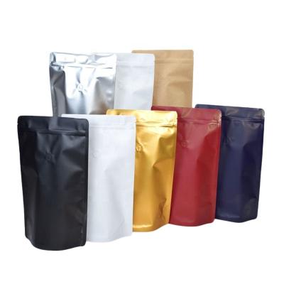 China Moisture Proof Custom Design Printed 8oz High Barrier Heat Seal Aluminum Foil Holder Up Coffee Storage Pouch Bags With One Way Degas Valve for sale