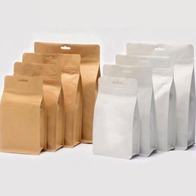 China Kraft Paper Bag Flat Bottom Tie Tin Food Packaging Bag Agriculture Moisture Proof Engraving Printing Feed Moisture Proof MM PACK Accept for sale