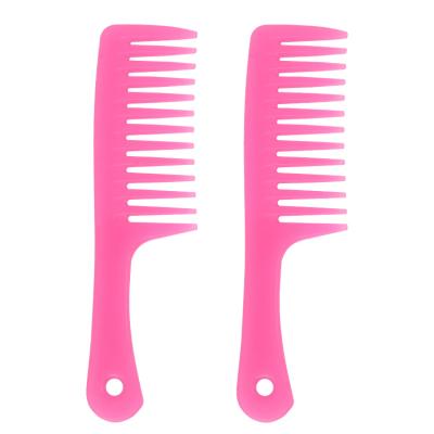 China Professional Plastic Magic Custom Logo Hair Dye Salon Barber Salon Detangling Comb Wide Tooth for sale