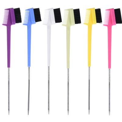 China China 3in1 private label logo natural hot sale metal plastic custom rat tail styling tools edge control broom for hair for sale