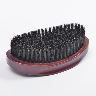 China Salon Private Label Comfortable Cheap Men Nag Hair Shaving Round Wooden 360 Wave Beard Brush for sale