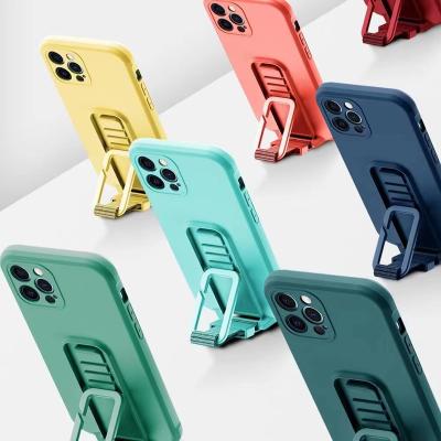 China Shockproof Adjustable Soft Metal Stander TPU Case For Iphone 11 12 13 pro Ring Phone Case Max Swing And Shockproof for sale