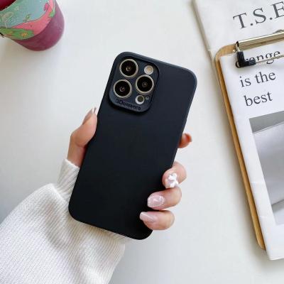 China Bulk Buy Pure Black Flexible Tpu Case Shockproof For Iphone 13 12 11 Cases PRO Phone Back Protector Max Lens Protection 3D Camera for sale