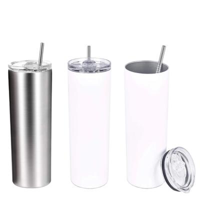 China New Stainless Steel 20oz Viable Blank Sublimation Tumbler Double Walled Vacuum Insulated Upright Lean Tumbler Sublimation Blank for sale