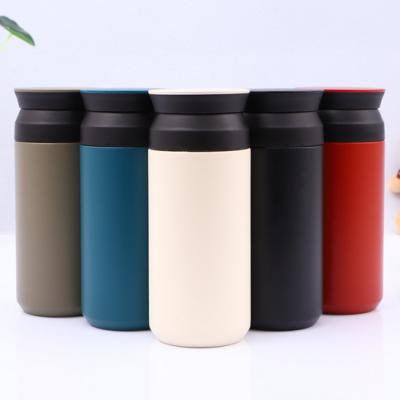 China Sustainable 350ml Powder Coated Thermo Double Wall Stainless Steel Small Vacuum Flask Gift Set for sale