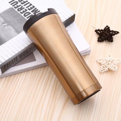 China Durable Stainless Steel Metal Double Wall 17oz Modern Travel Car Coffee Mug With Custom Logo for sale