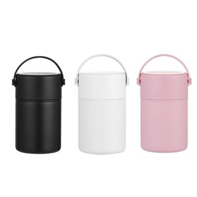 China Viable Insulated Food Jar Thermos Lunch Container With Folding Spoon for sale