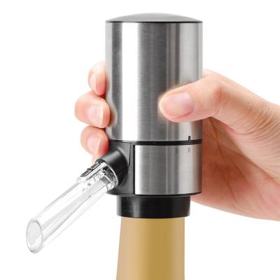 China 2022 New Design Hot Selling Electronic Stainless Steel Wine Aerator Automatic And Electric Dispenser Wine Aerator for sale