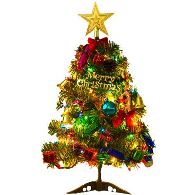 China Wholesale Mini Custom Decorative Table Christmas Artificial Lighting PVC Tree For Christmas Decoration for sale