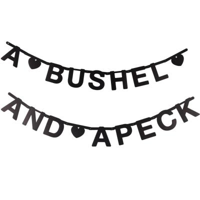 China Custom Custom Letter Garland Set Black Happy Birthday Party Banners Party Supplies for sale