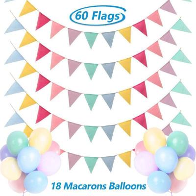 China Colorful Party Pennant Wedding Decoration Happy Birthday Banner Party Decoration Flag for sale