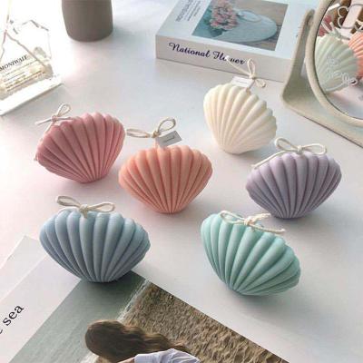 China Custom Birthdays Ins Art Soy Wax Shell Shape Candle For Home Decor Photo for sale