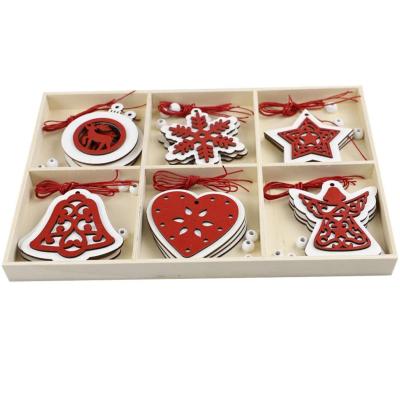 China Christmas Wooden Christmas Tree Decoration Stars Hanging Snowflakes Reindeer Crafts Christmas Pendant Ornaments for sale