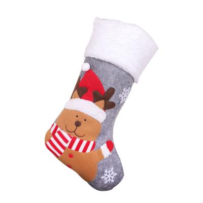 China Wholesale Christmast Ornament Knit Christmas Candy Gift Socks Santa Candy Bag Christmas Socks 2021 Decoration Clothes for sale