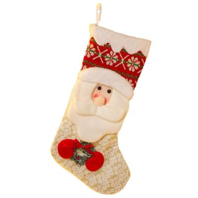 China Christmast Ornament 2021 New Christmas Stockings Gifts Bags Hanging Christmas Tree Decorations for sale