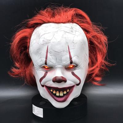 China Clown Halloween Horror Headdress Mask Glow Clown Cosplay Halloween Mask for sale