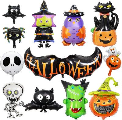 China Black Cat Ghost Witch Pumpkin Foil Balloon Party Decorations Halloween Decorations for sale