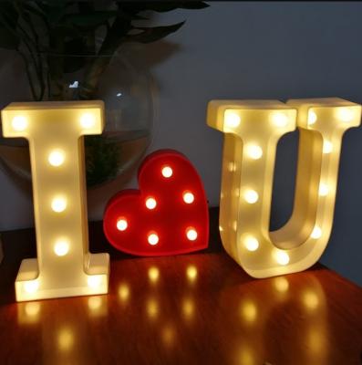 China Festival Decoration 26 English Alphabet Decor Indoor Home Party Marquee Light Letters Sign Valentine's Day Wedding Decoration Led Light Up Letters for sale