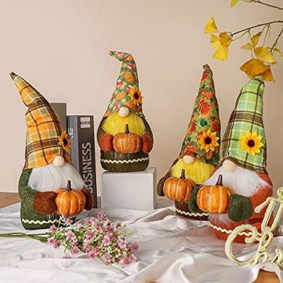 China Autumn Thanksgiving Day Gift Christmas Plush Harvest Handmade Festival Thanksgiving Faceless Gnome for sale