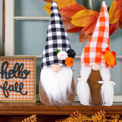 China Thanksgiving Day Autumn Party Decoration Handmade Plush Doll Thanksgiving Gnome for sale