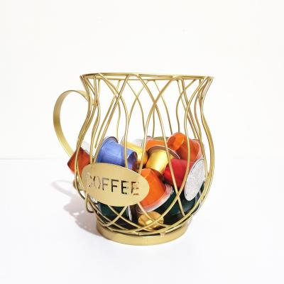 China Metal Viable Capsule Holder Coffee Pod Holder Storage Rack Coffee Nespresso Carousel Carousel St for sale