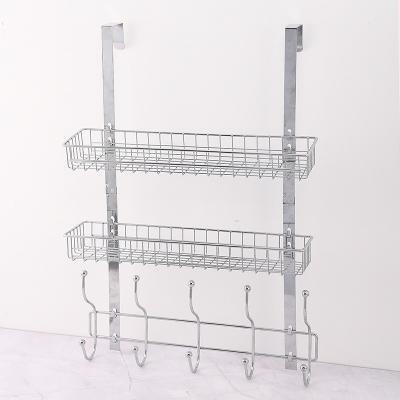 China Viable Over the Door Organizer for Bathroom Kitchen Bedroom Over the Door Hanger with 9 Coat Hooks and 2 Baskets for sale