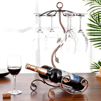 China Viable Hold 2 and 4 Glass Bottle Holder Storage Cellar Bar Wine Organizer Kitchen Store Wine Rack Display Stands for sale