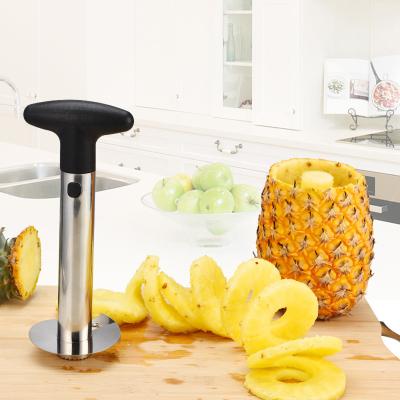 China Premium Pineapple Hollow Punch Remover Novelty Kitchen Tool Stainless Steel Fruit Peeler Hollow Puncher Easy Viable Cutter Slicer Pineapple Hollow Puncher for sale