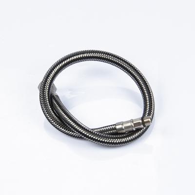 China Chrome Plated Brass Braided Shower Hose Black Nylon Wire And Stainless Steel Wire Braided For Faucet en venta