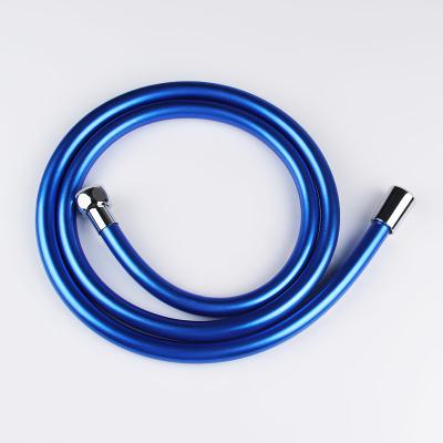 Китай Blue Color Plumbing PVC Shower Hose 150CM With Chorme Plated Brass Nut продается