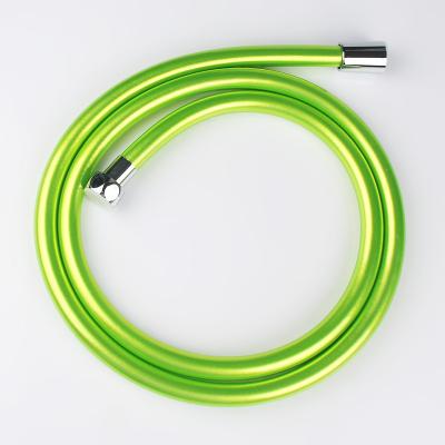 China Green Colour Pvc Flexible Shower Hose Fittings Reinforced Plastic Shower Hose / Bidet Hose for sale