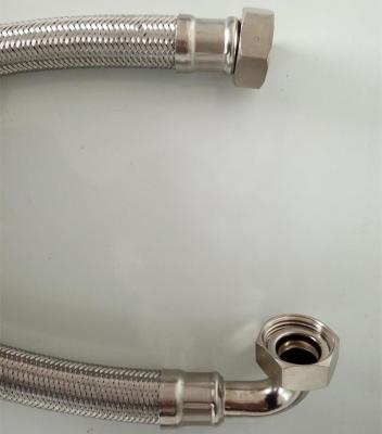 China High quality DN32 304 Stainless Steel Braided Flexible Hose Pipe with 90 degree Elbow à venda