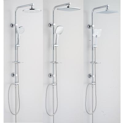 China Bathroom Wall Mounted Stainless Steel Chromed Round Rain Shower Set With Shower Head & Hand Shower à venda