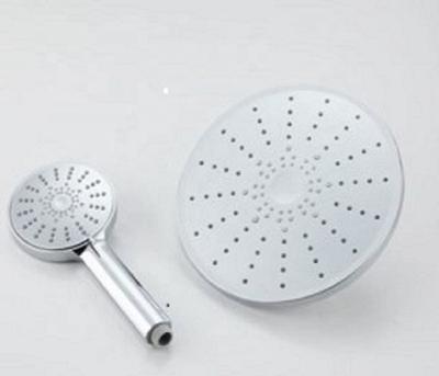 China Bathroom ABS Chromed Round Rain Shower Set With Shower Head & Hand Shower à venda