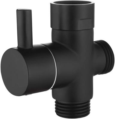 中国 Brass Black Shower Hose Parts Bathroom Diverter Connector Adaptor Without Slide Bar 販売のため