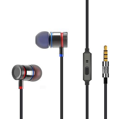 China Metal Super Boom Surrounding Sound In EarOEM Built-in Microphone With 3.5mm Jack Music Phones Universal Full Metal Wired Earphones for sale