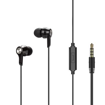 China In-ear audiofonos de para celulares de calidad stereoheadphone black color earphone 3.5mm durable cheap stereo bass noise 10mm bass speaker for sale