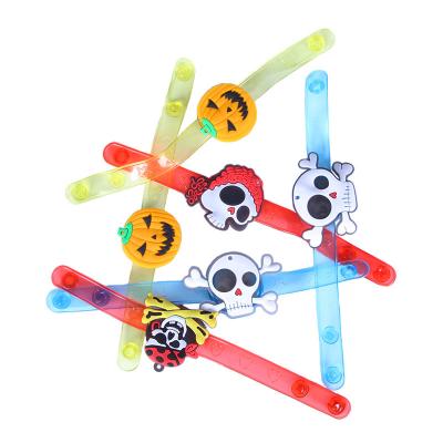 China Led Flash Wristband Children's Silicone Watch Pirate Ghost Pumpkin Wristband Glow Halloween Cartoon Gift for sale