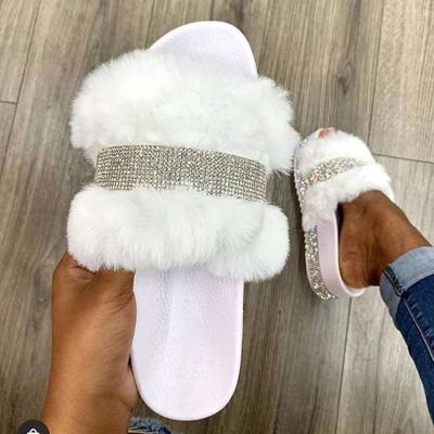 China Fashion trend 2022 new summer slippers, fashion woolen thick-soled slippers wish explosion sandals for sale