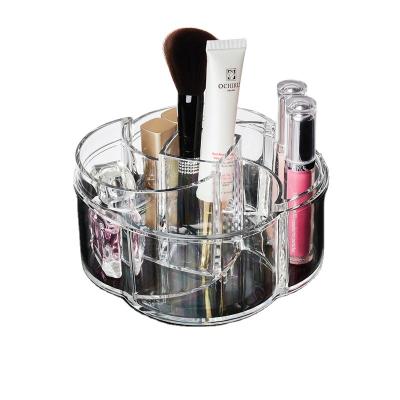 China High Quality Clear Acrylic Cosmetics Storage Box Lipstick Makeup Brush Swatch Eyebrow Pencil Table Top Dresser Storage Box for sale