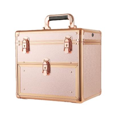 China Wholesale Custom Professional Aluminum With Makeup Master Large Capacity Cosmetic Case With LED Lights Portable Alumi Upgraded Version for sale